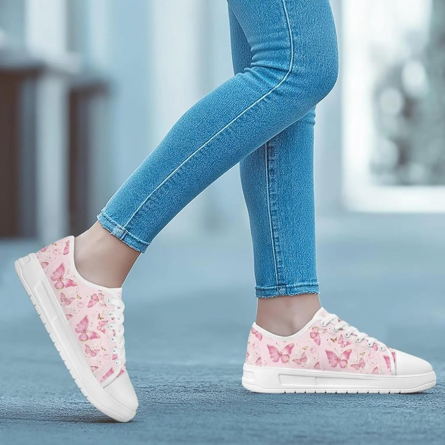 Classic Canvas Shoes Womens Platform Sneakers Low Top Lace Up Casual Tennis Athletic Shoe