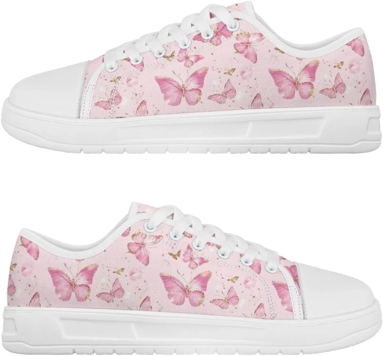 Classic Canvas Shoes Womens Platform Sneakers Low Top Lace Up Casual Tennis Athletic Shoe