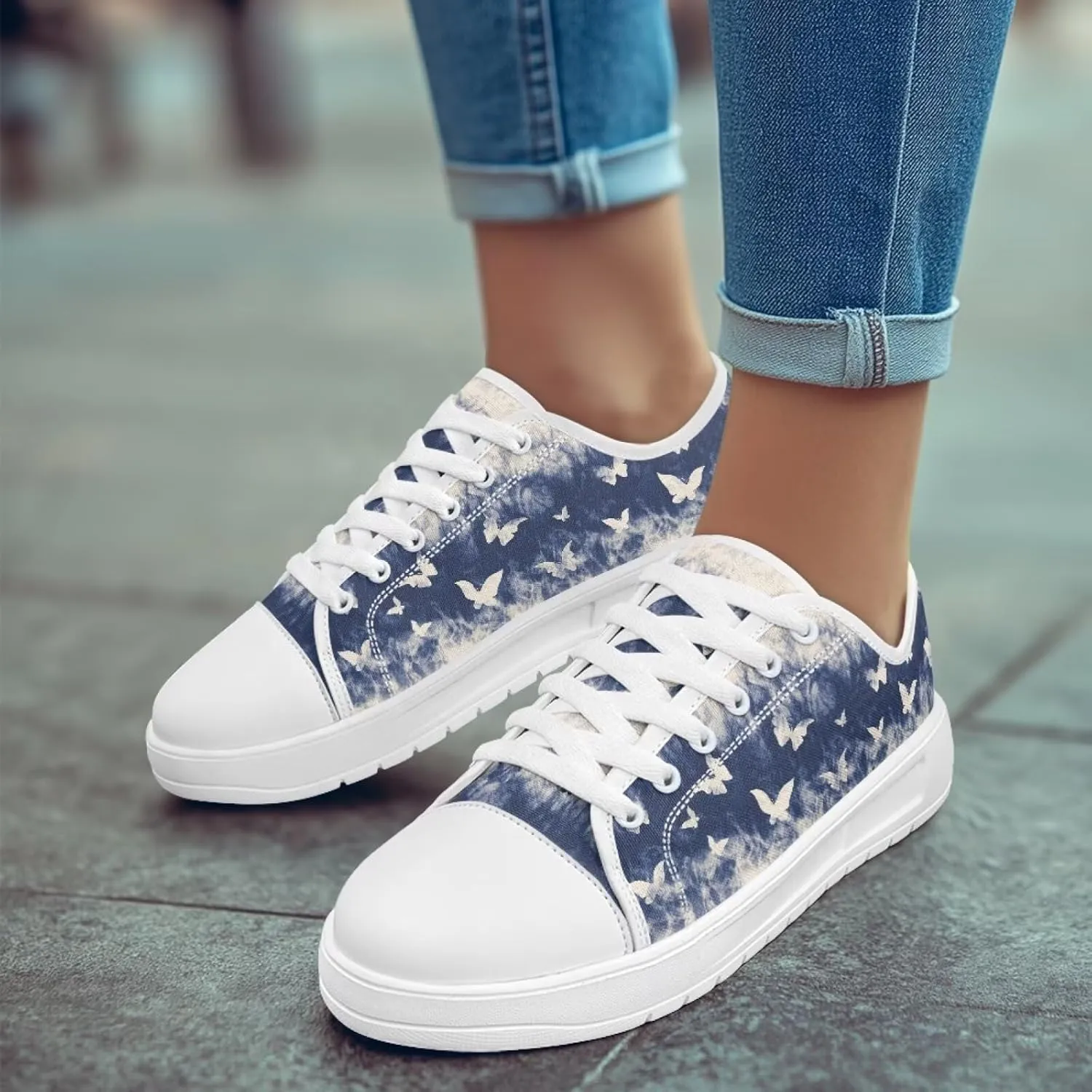 Classic Canvas Shoes Womens Platform Sneakers Low Top Lace Up Casual Tennis Athletic Shoe