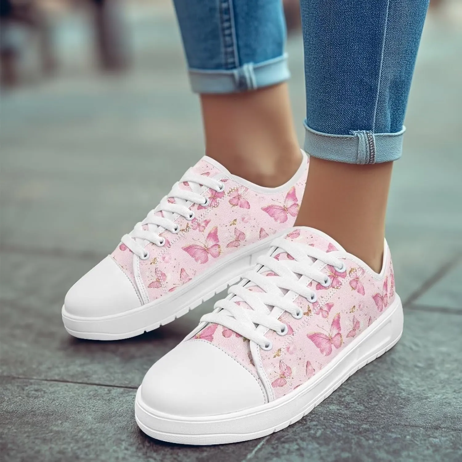 Classic Canvas Shoes Womens Platform Sneakers Low Top Lace Up Casual Tennis Athletic Shoe