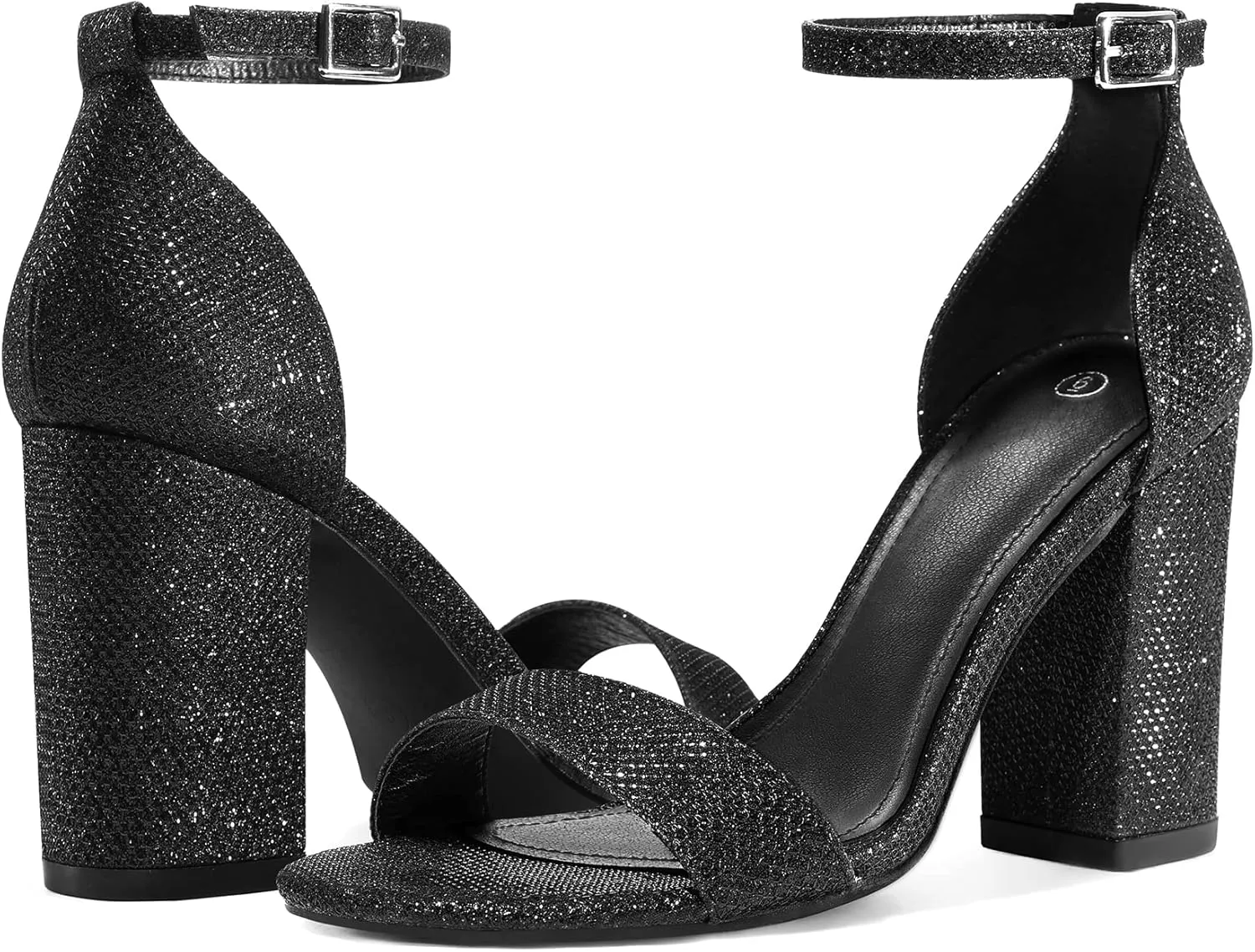 COASIS Women's Chunky Block Heels Open Toe Ankle Strap 3.5 Inch Heeled Sandals