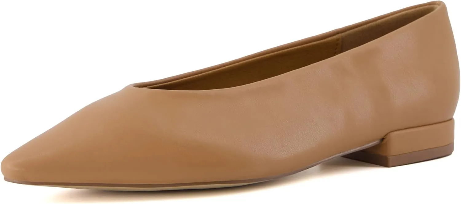 CUSHIONAIRE Gabor Women's Pointed Toe Slip-On Flat  Memory Foam, Wide Widths Available