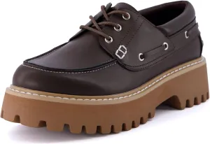 CUSHIONAIRE Women's Beam Chunky Boat Loafer  Memory Foam, Wide Widths Available