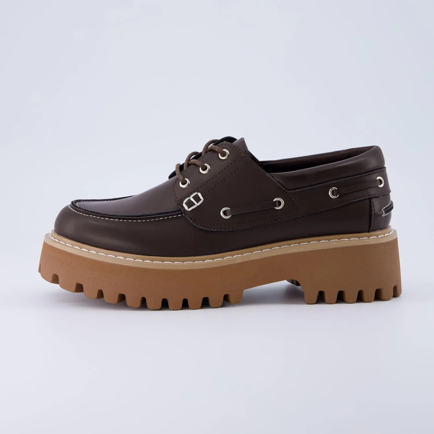 CUSHIONAIRE Women's Beam Chunky Boat Loafer  Memory Foam, Wide Widths Available