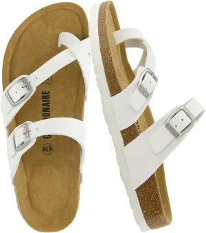 CUSHIONAIRE Women's Luna Cork Footbed Sandal With  Comfort