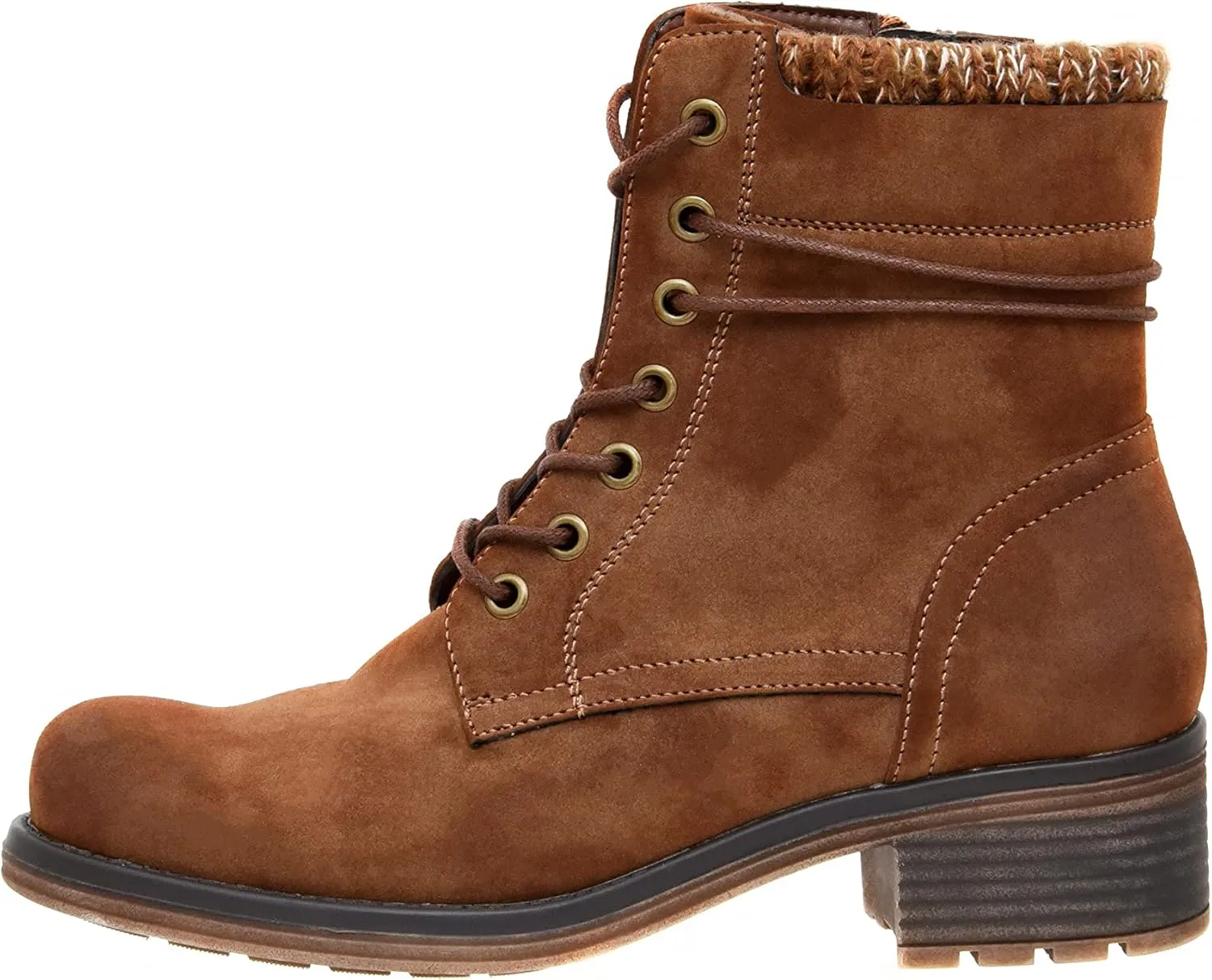 CUSHIONAIRE Women's Rena Lace up boot  Memory Foam