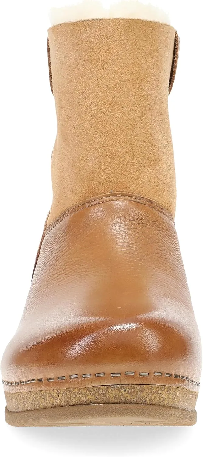 Dansko McKenzie Seasonal Bootie for Women on Patented Stapled Construction -Shearling Shaft for Cozy Comfort