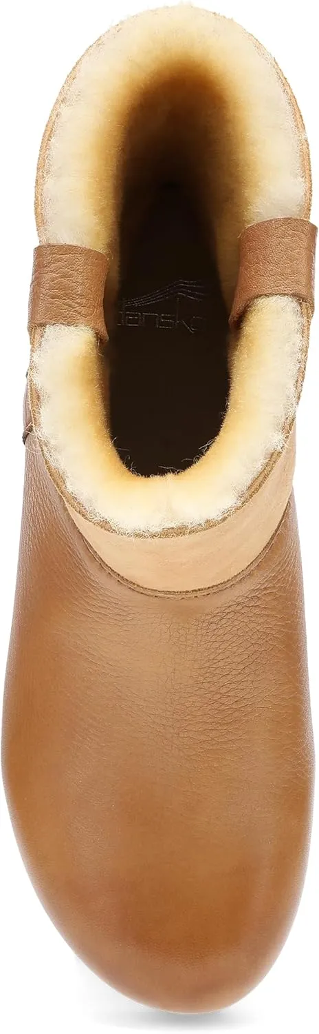 Dansko McKenzie Seasonal Bootie for Women on Patented Stapled Construction -Shearling Shaft for Cozy Comfort