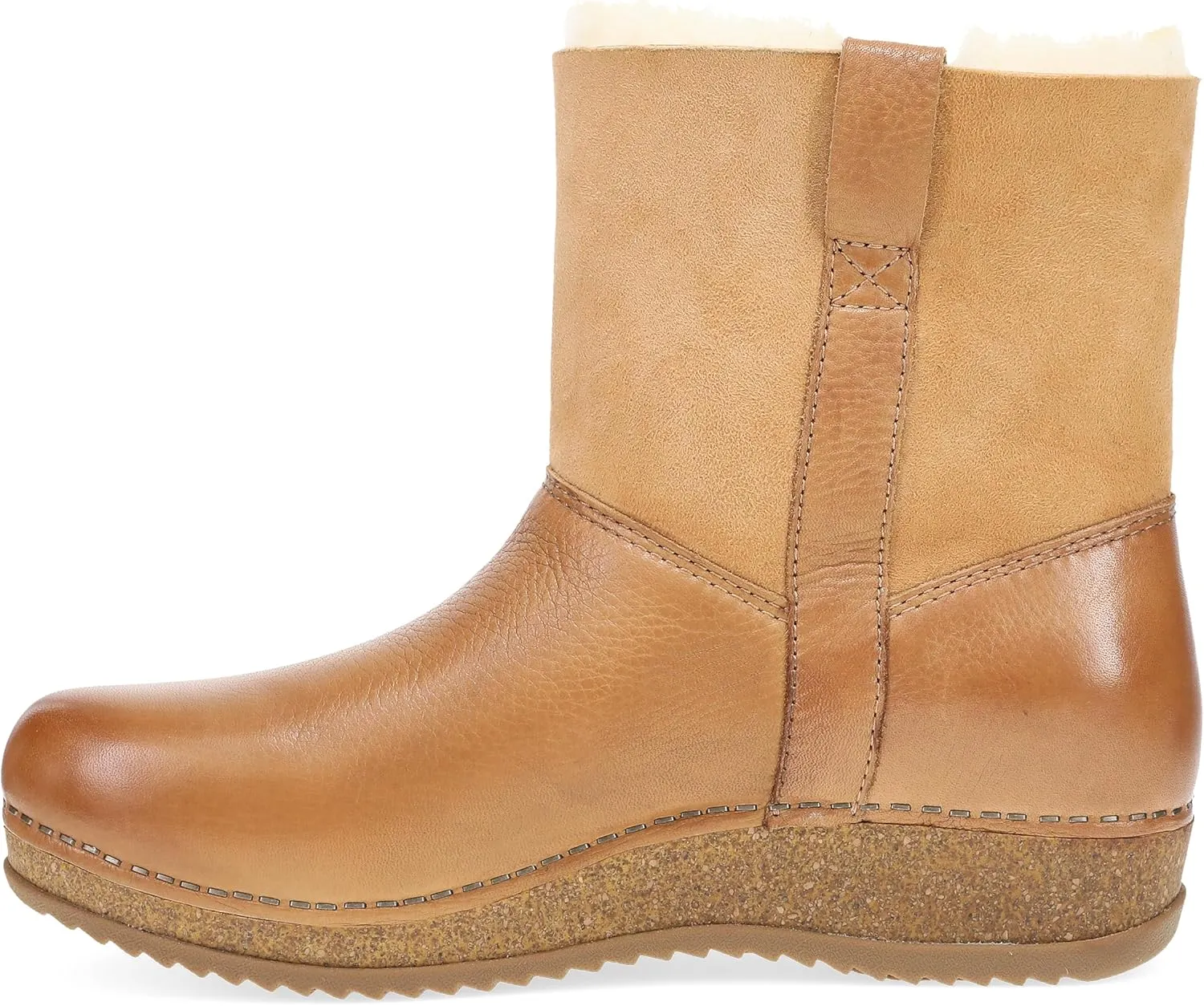 Dansko McKenzie Seasonal Bootie for Women on Patented Stapled Construction -Shearling Shaft for Cozy Comfort