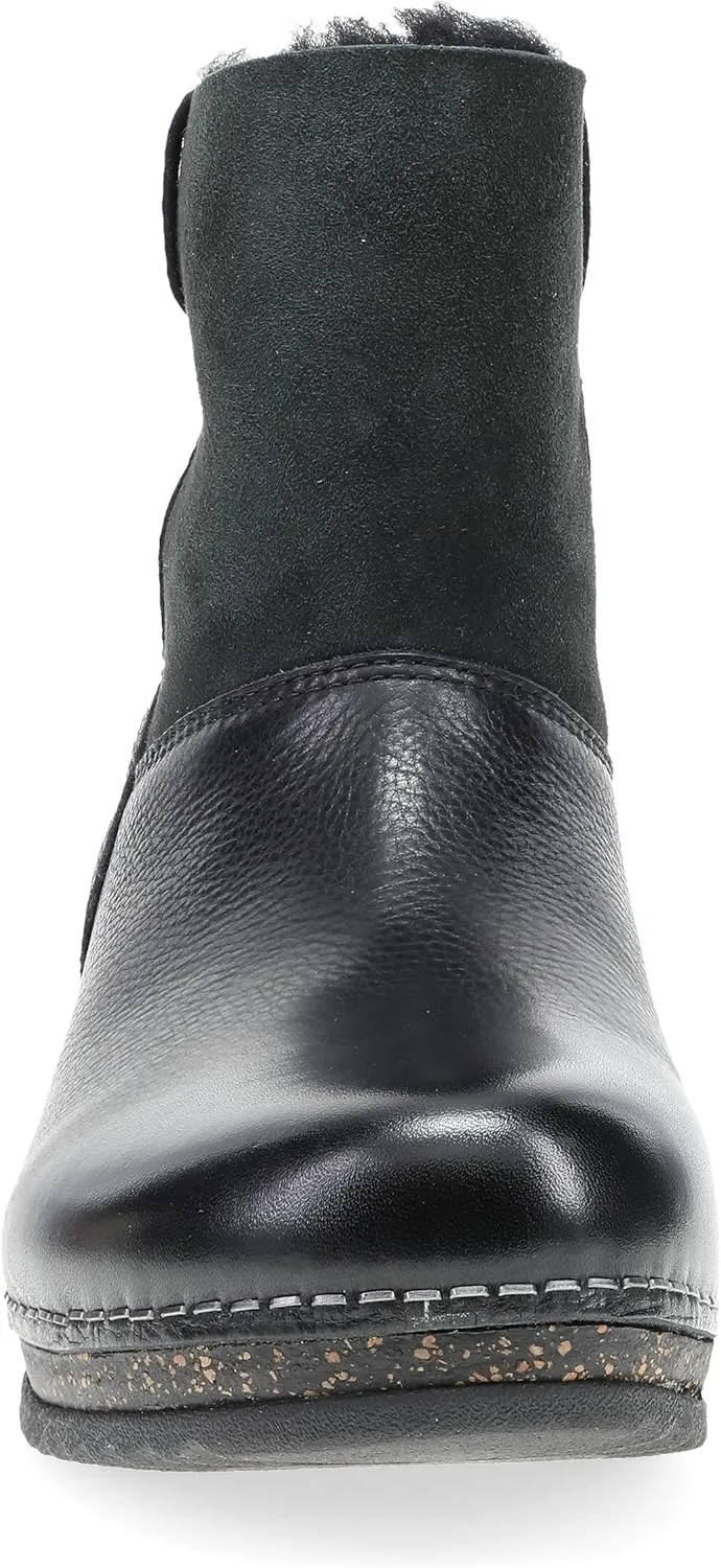 Dansko McKenzie Seasonal Bootie for Women on Patented Stapled Construction -Shearling Shaft for Cozy Comfort