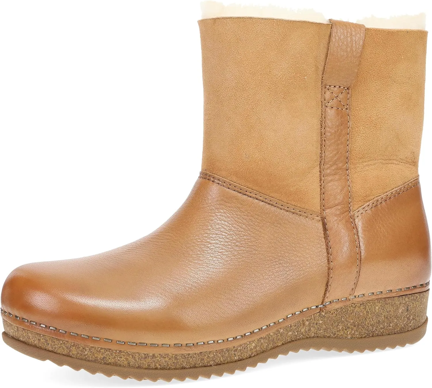 Dansko McKenzie Seasonal Bootie for Women on Patented Stapled Construction -Shearling Shaft for Cozy Comfort