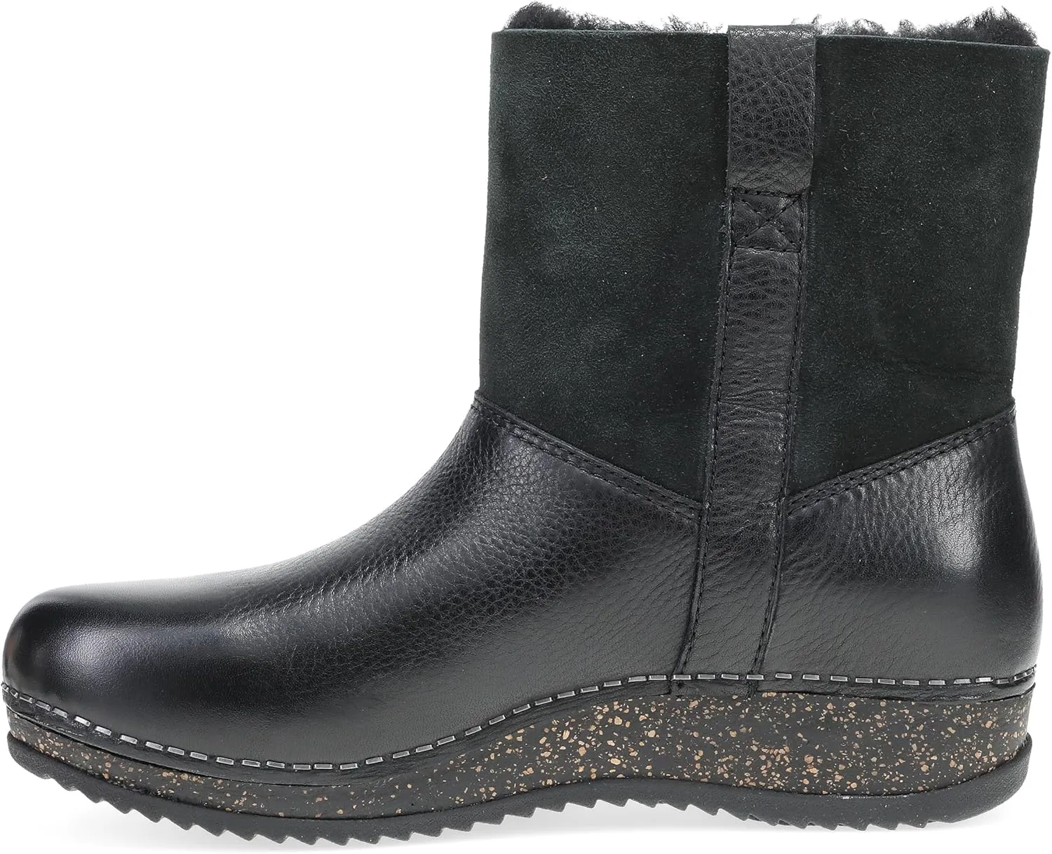 Dansko McKenzie Seasonal Bootie for Women on Patented Stapled Construction -Shearling Shaft for Cozy Comfort