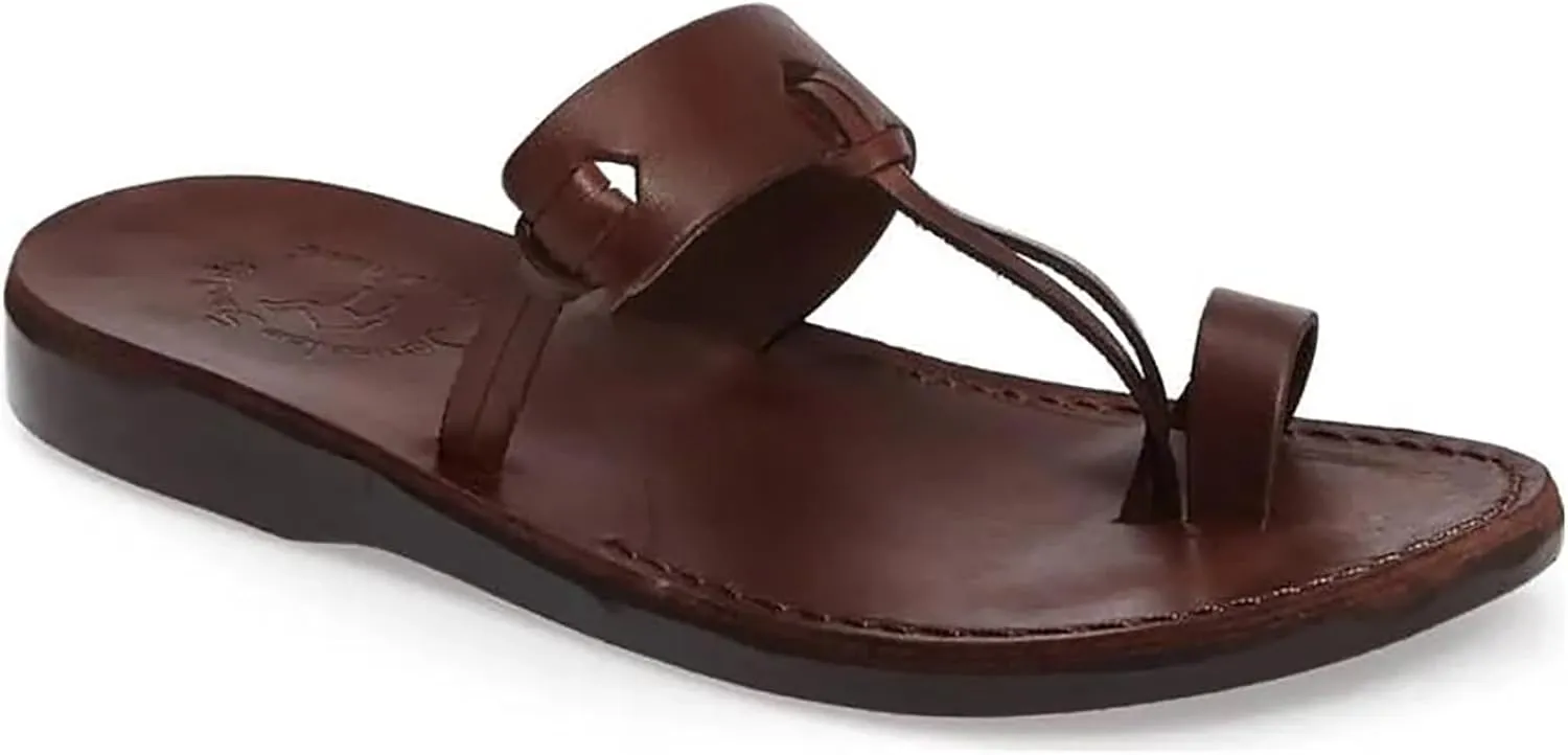 David - Leather Open Toe Sandal - Mens Sandals