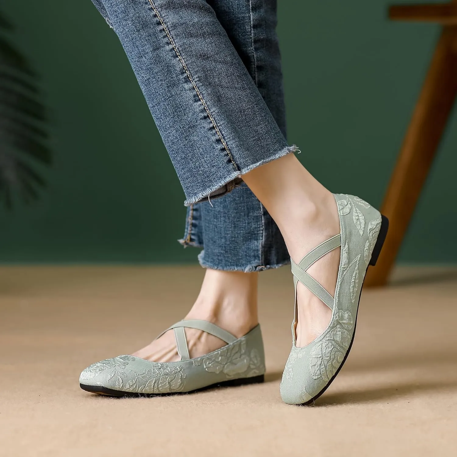 Dear Time Women's Mary Jane Flat Shoes Casual Simple Ballets Comfortable Dressy Office Walking Shoes