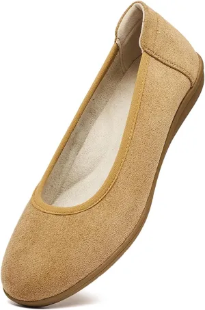 DeYashopin Women's Flats Shoes Non-Slip Ballet Shoes for Dressy Occasions,Walking and Driving Lightweight & Flexible for Comfort