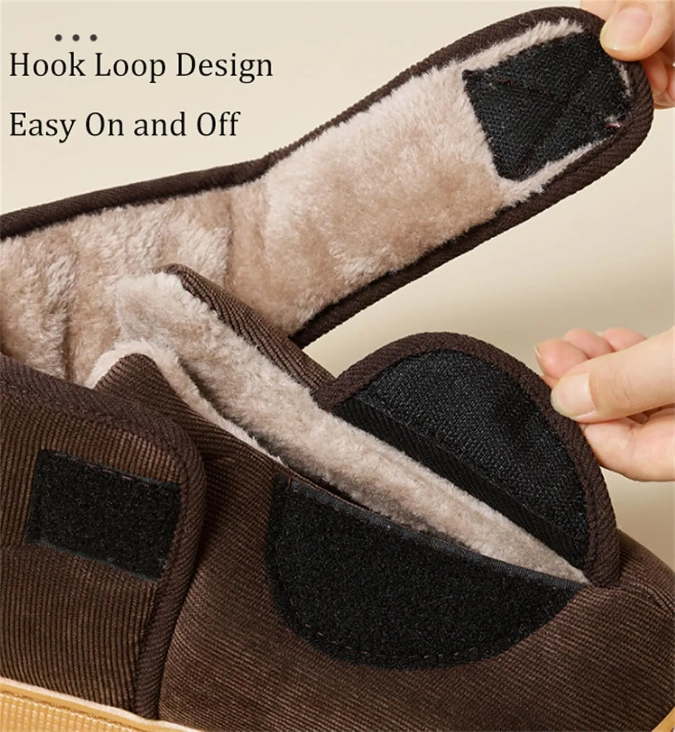 Diabetic Shoes for Women Wide Width, Warm Winter Boots for Elderly, Shoes for Edema and Swollen Feet Women Men