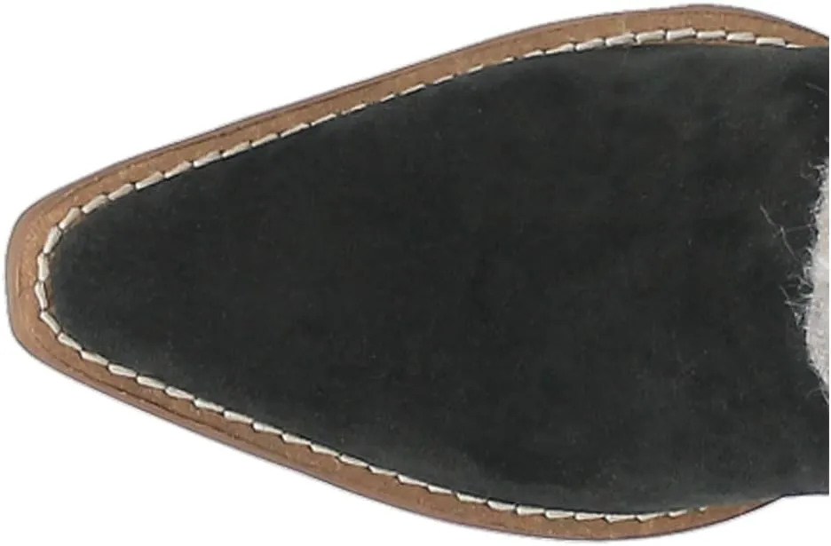 Dingo Womens Snuggles Snip Toe Casual Boots Over the Knee Mid Heel 2-3" - Black, White