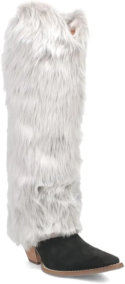 Dingo Womens Snuggles Snip Toe Casual Boots Over the Knee Mid Heel 2-3" - Black, White