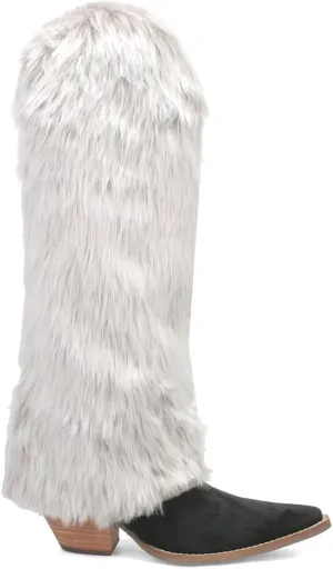 Dingo Womens Snuggles Snip Toe Casual Boots Over the Knee Mid Heel 2-3" - Black, White