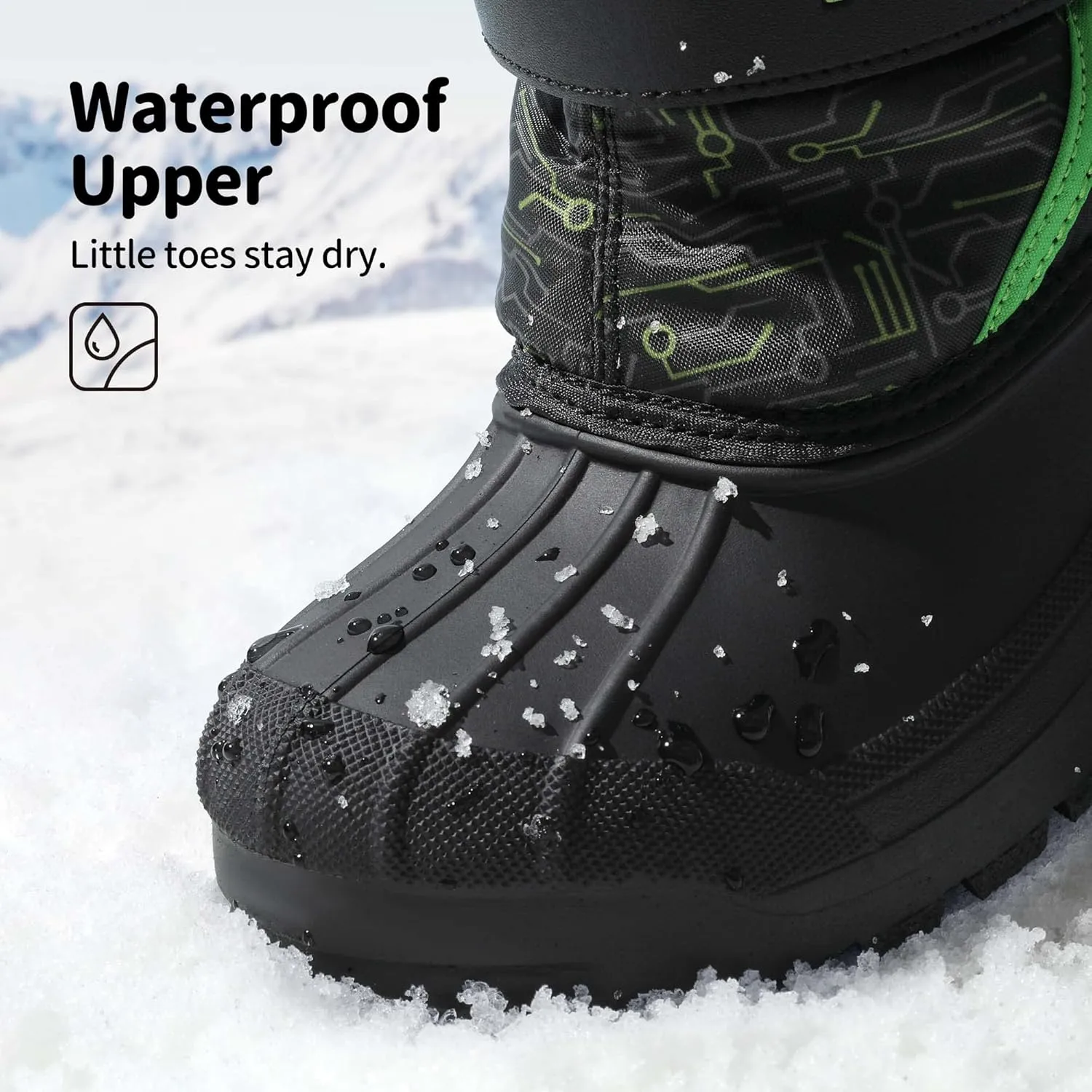 DREAM PAIRS Boys & Girls Mid Calf Water-Resistant Winter Snow Boots for Toddler/Little/Big Kid