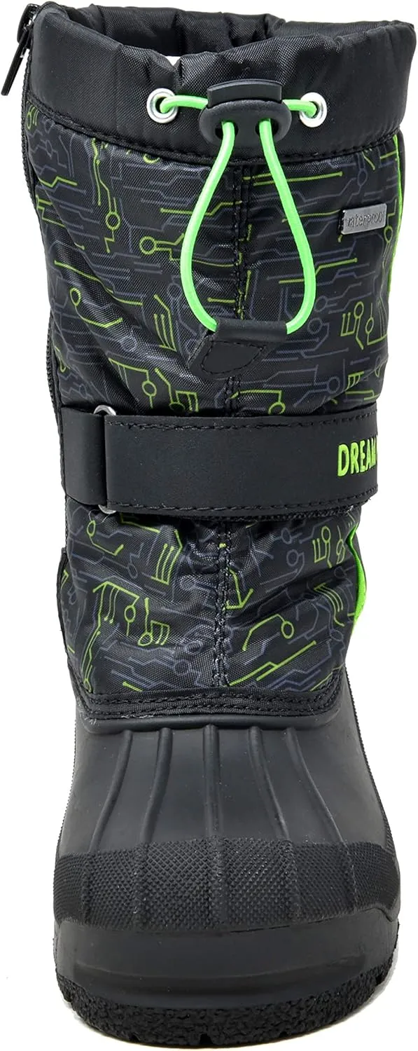 DREAM PAIRS Boys & Girls Mid Calf Water-Resistant Winter Snow Boots for Toddler/Little/Big Kid