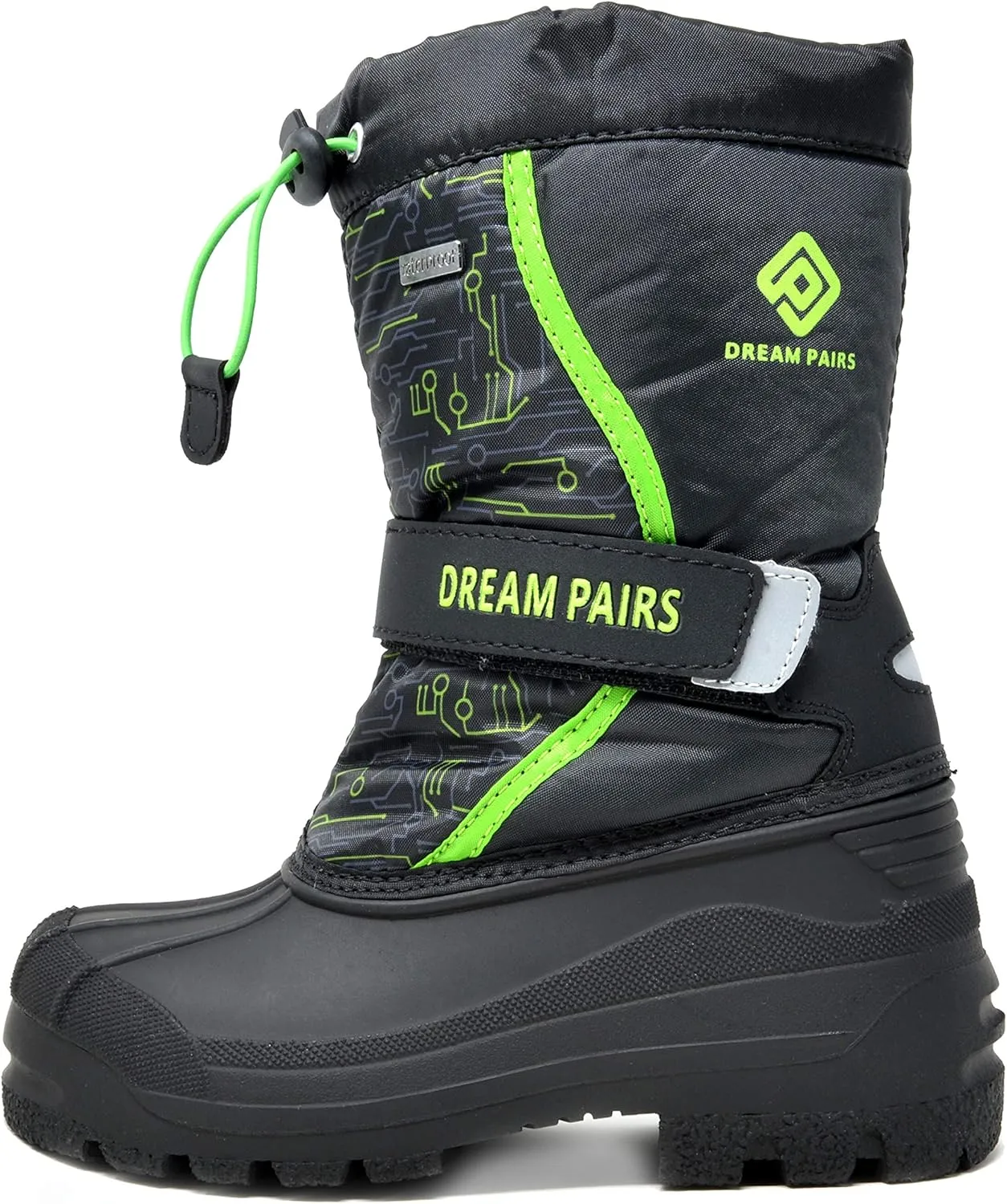 DREAM PAIRS Boys & Girls Mid Calf Water-Resistant Winter Snow Boots for Toddler/Little/Big Kid