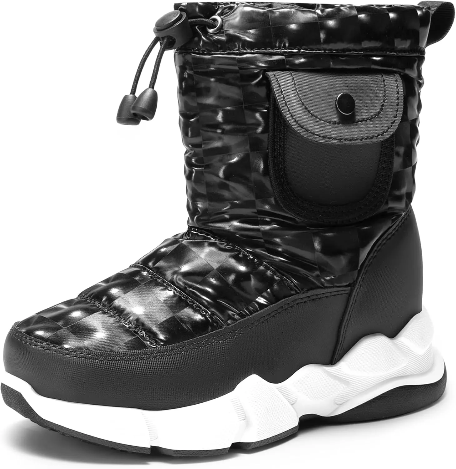 DREAM PAIRS Boys Girls Snow Boots Water Resistant Non-Slip Mid Calf Lightweight Athletic Outdoor Warm Winter Shoes for Little/Big Kids