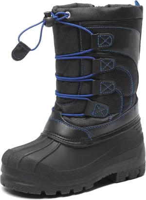 DREAM PAIRS Boys Girls Snow Boots Waterproof Outdoor Warm Cozy Anti-Slip Mid Calf Faux Fur Lining Winter Shoes for Little/Big Kids