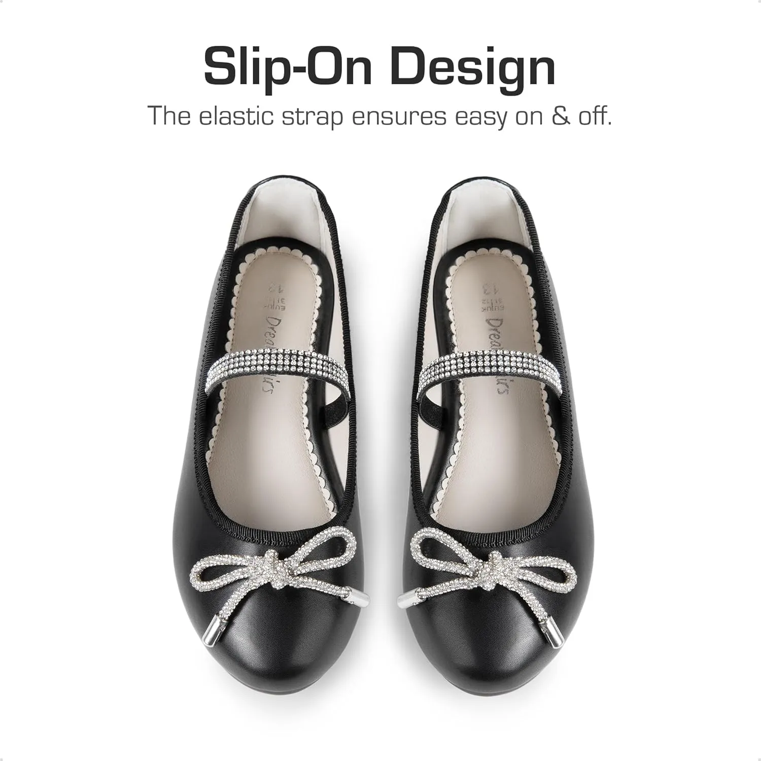 DREAM PAIRS Girls Dress Shoes Slip-on Flower Girl Ballet Flats for Party, Wedding, Performance, Prom, Graduation