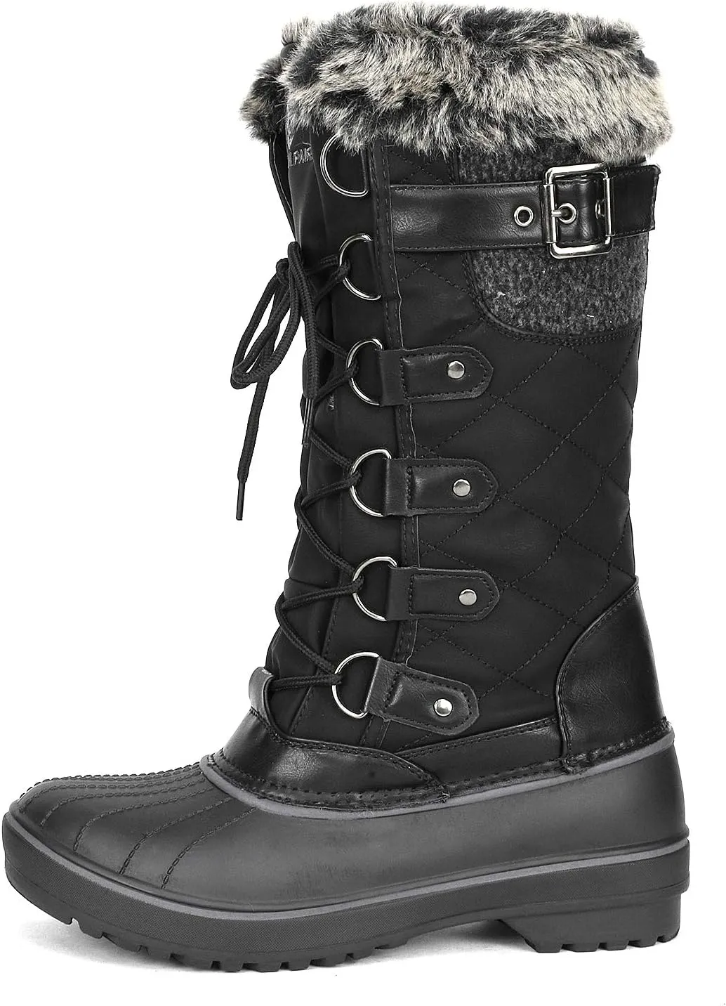 DREAM PAIRS Women's DP Warm Faux Fur Lined Mid Calf Winter Snow Boots
