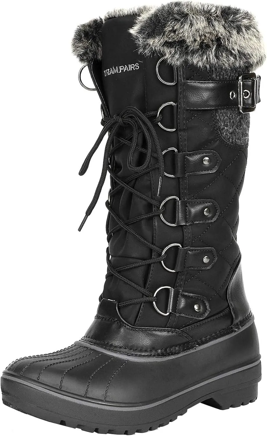 DREAM PAIRS Women's DP Warm Faux Fur Lined Mid Calf Winter Snow Boots