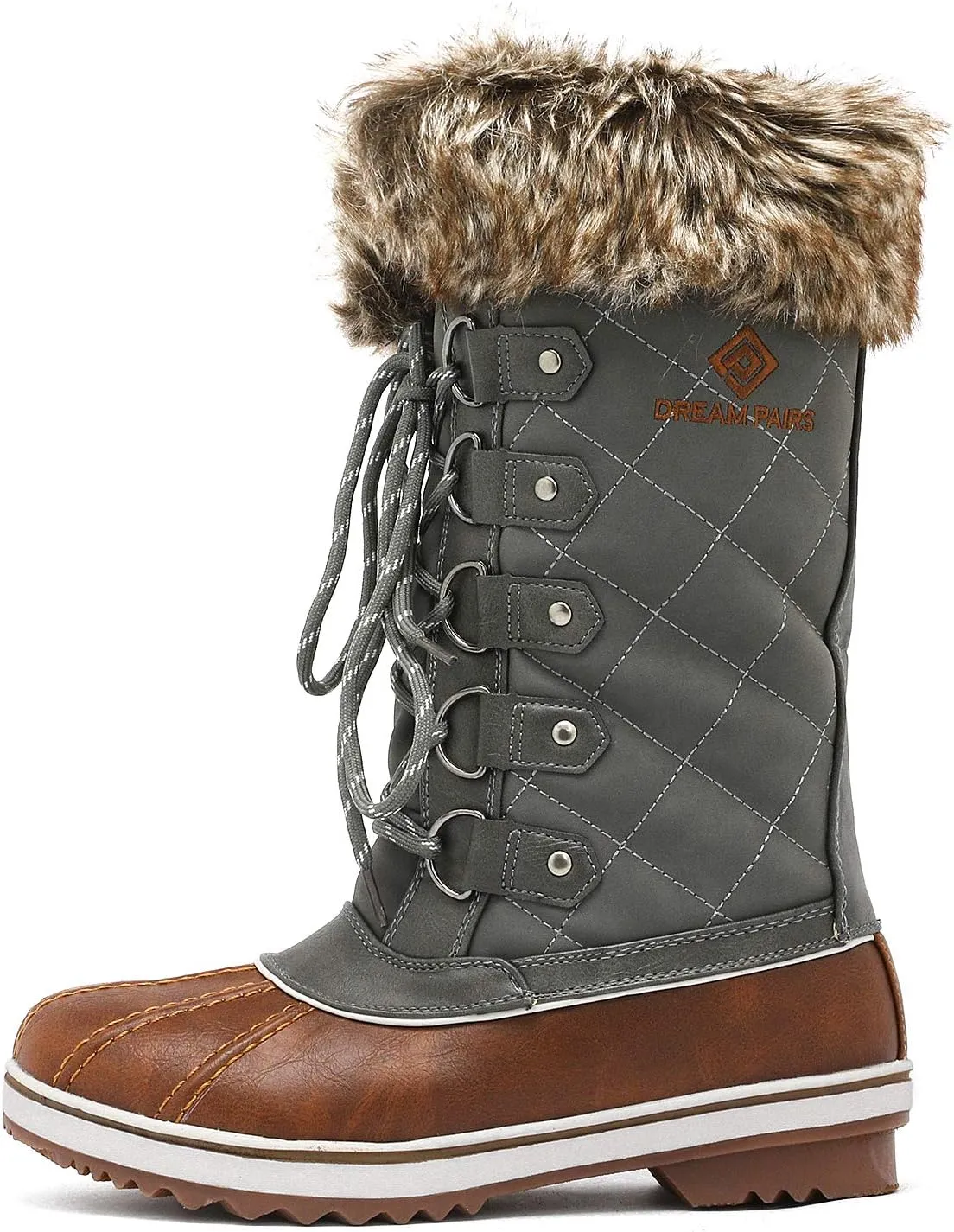 DREAM PAIRS Women's River_1 Mid Calf Waterproof Winter Snow Boots