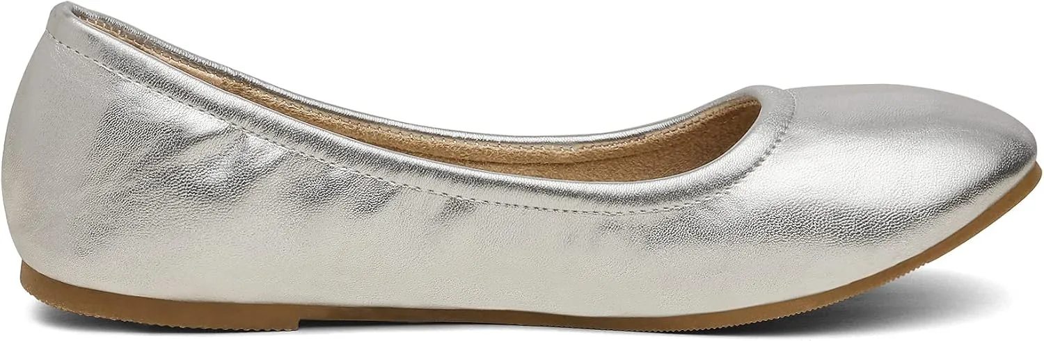 DREAM PAIRS Women's Sole-fina Solid Plain Walking Classic Ballet Flats Shoes