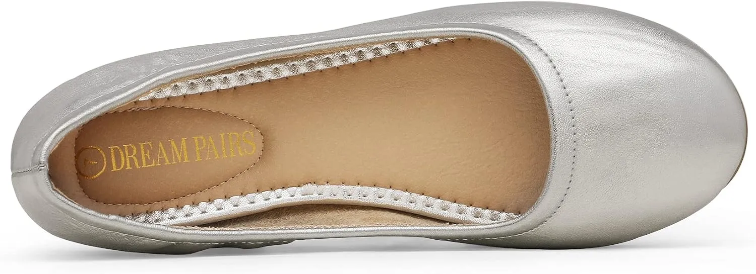 DREAM PAIRS Women's Sole-fina Solid Plain Walking Classic Ballet Flats Shoes