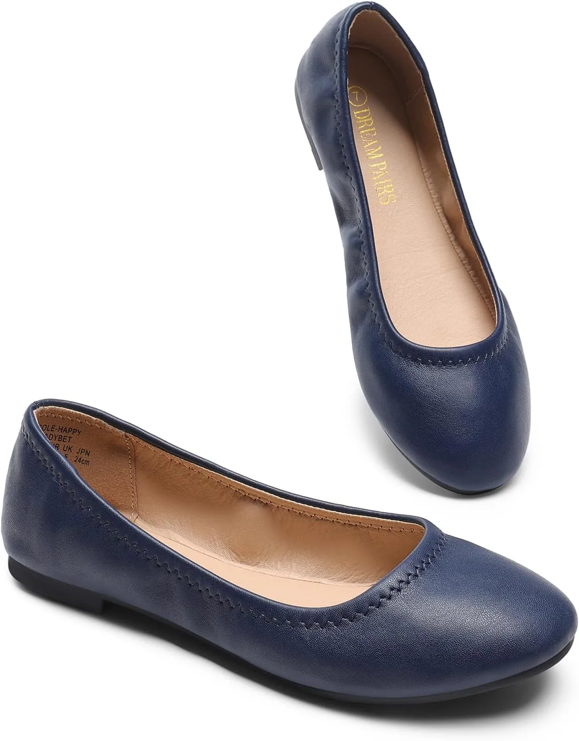 DREAM PAIRS Women's Sole-Happy Ballerina Walking Flats Shoes
