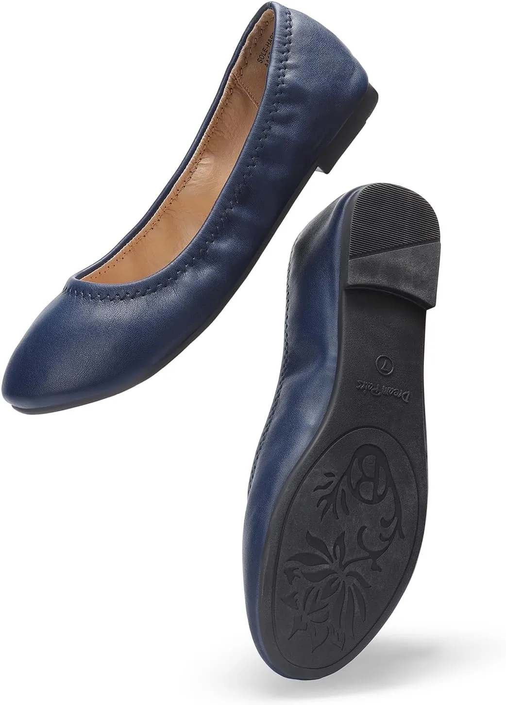 DREAM PAIRS Women's Sole-Happy Ballerina Walking Flats Shoes