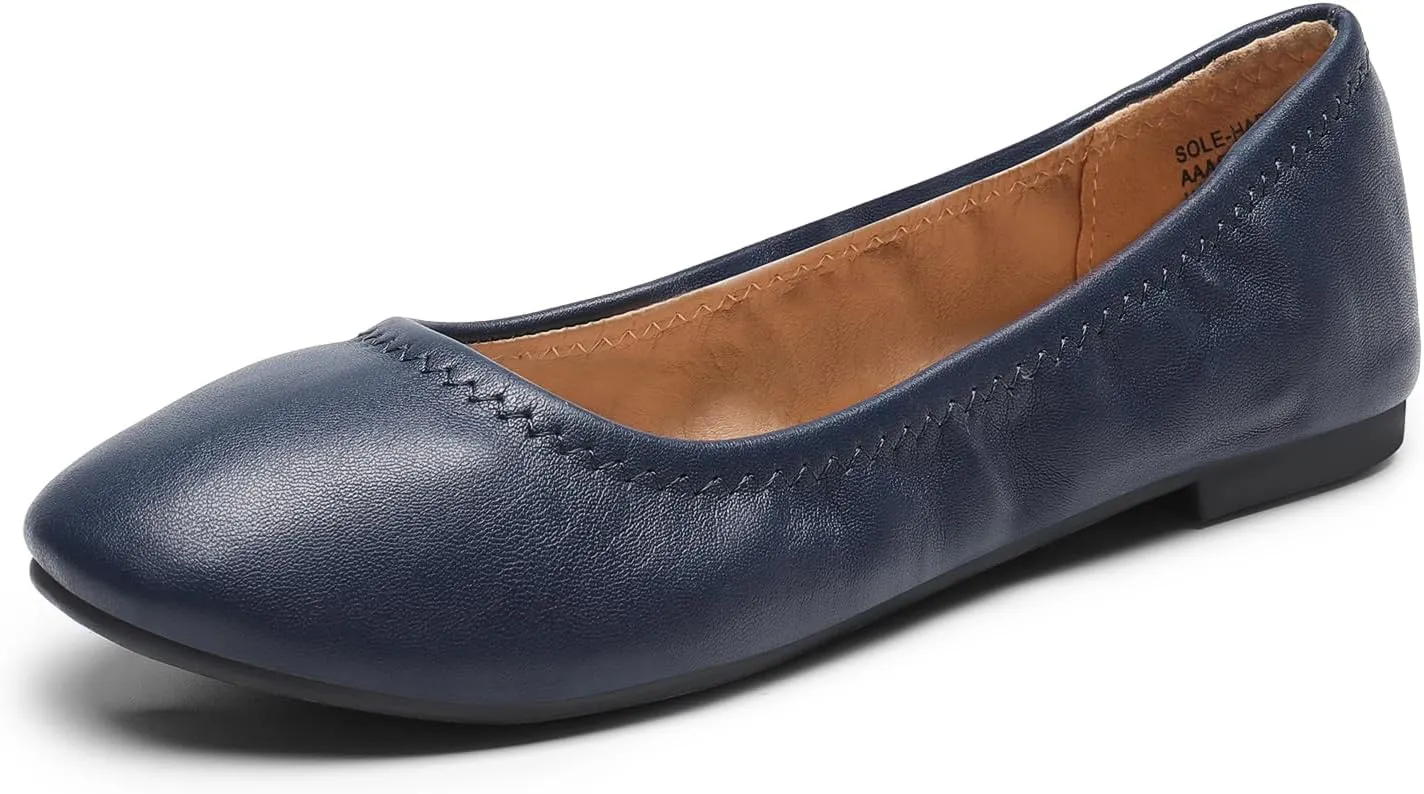 DREAM PAIRS Women's Sole-Happy Ballerina Walking Flats Shoes
