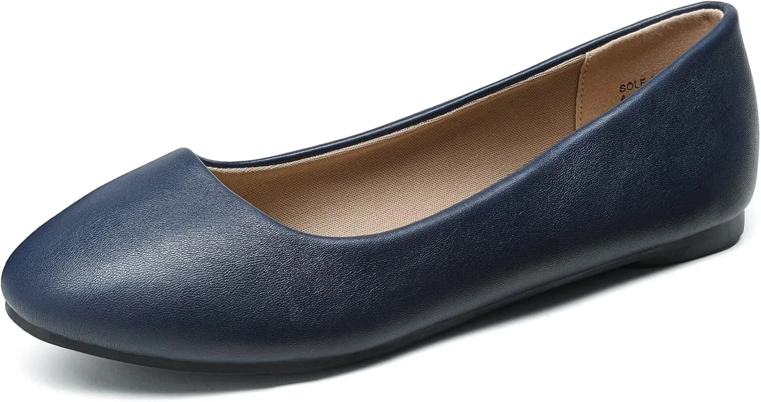 DREAM PAIRS Women's Sole-Simple Ballerina Walking Flats Shoes