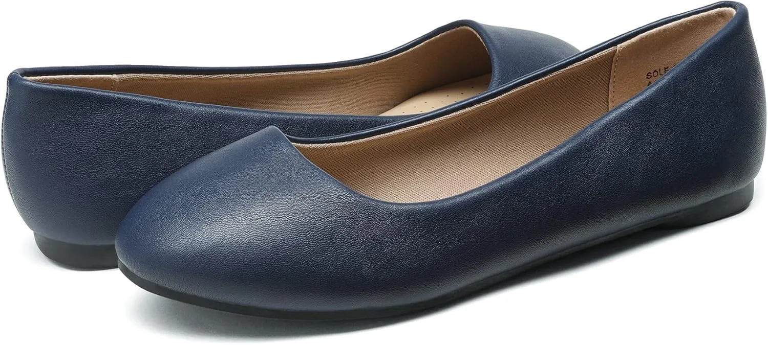 DREAM PAIRS Women's Sole-Simple Ballerina Walking Flats Shoes