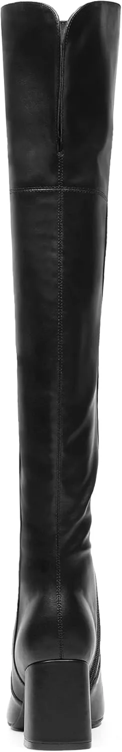 DREAM PAIRS Women’s Thigh High Over the Knee Fashion Chunky Heel Long Boots