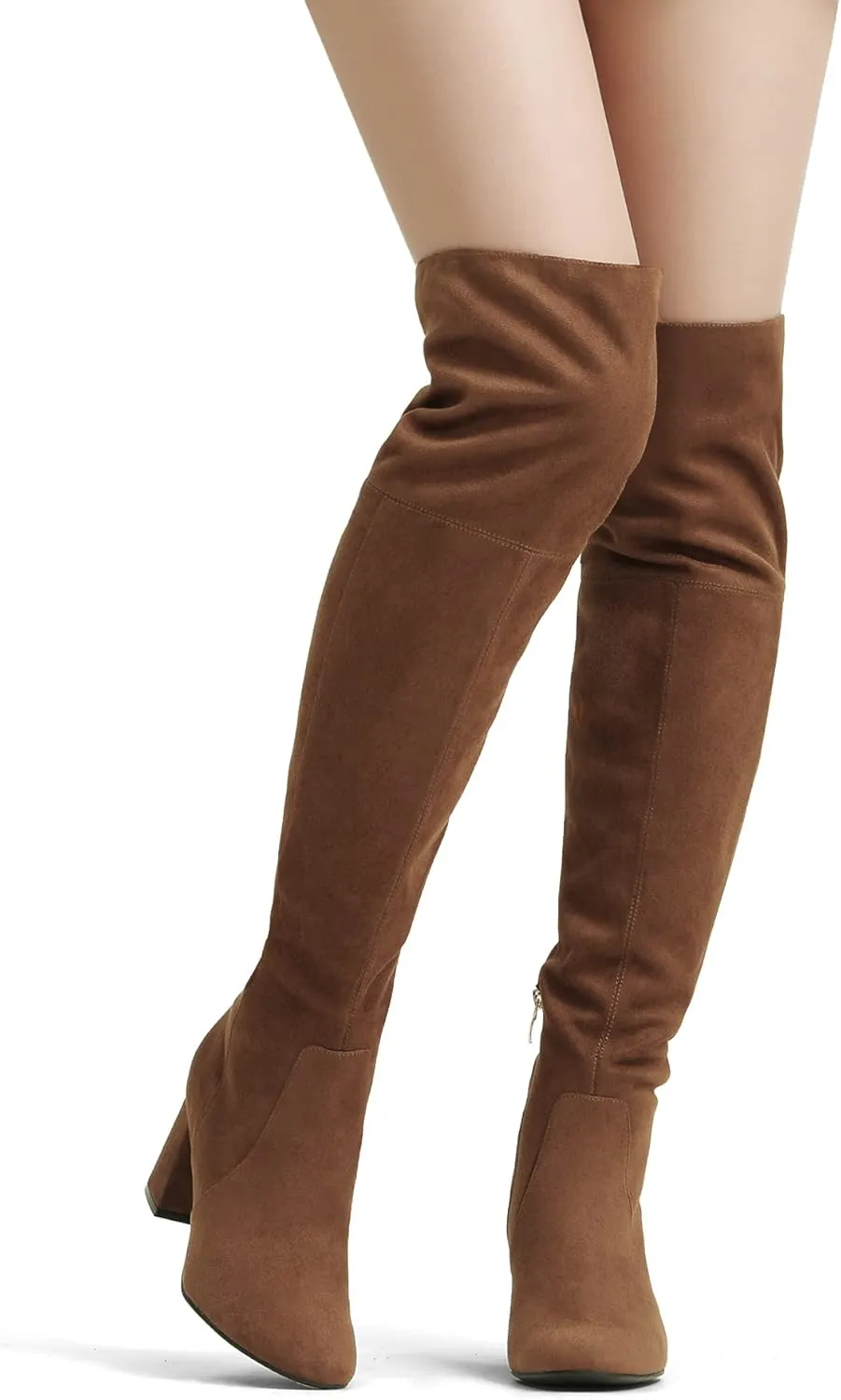 DREAM PAIRS Women’s Thigh High Over the Knee Fashion Chunky Heel Long Boots