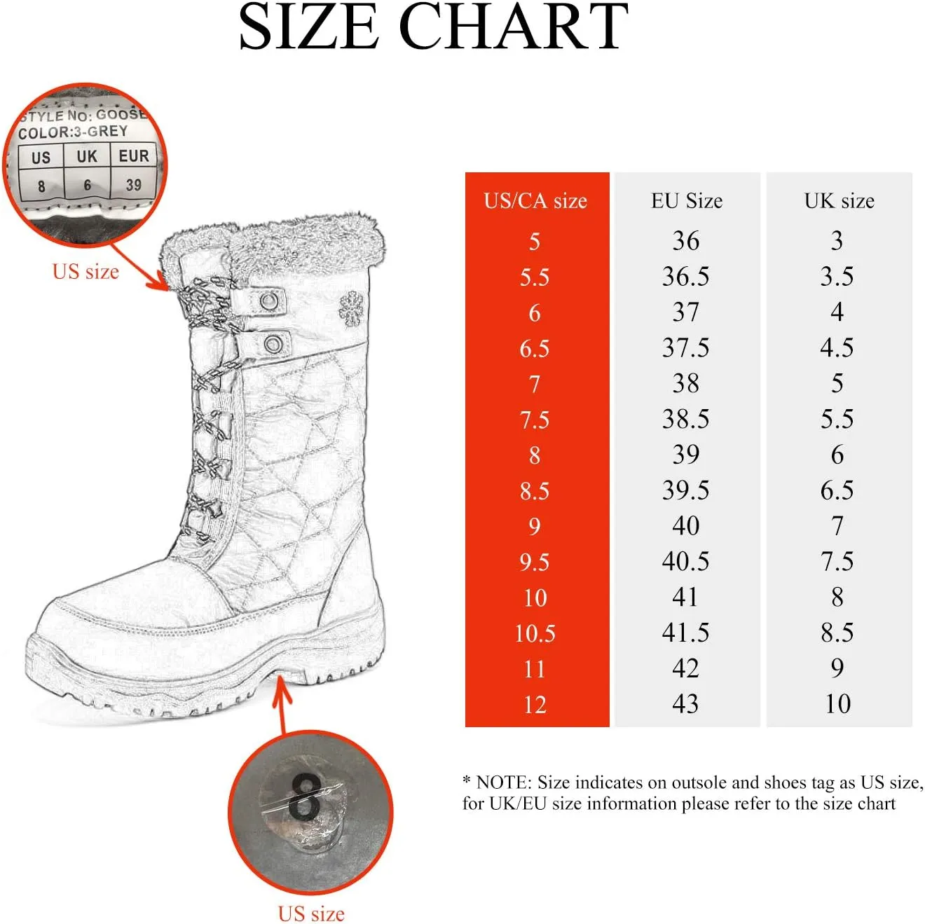 DREAM PAIRS Women's Warm Faux Fur Lined Mid-Calf Winter Snow Boots