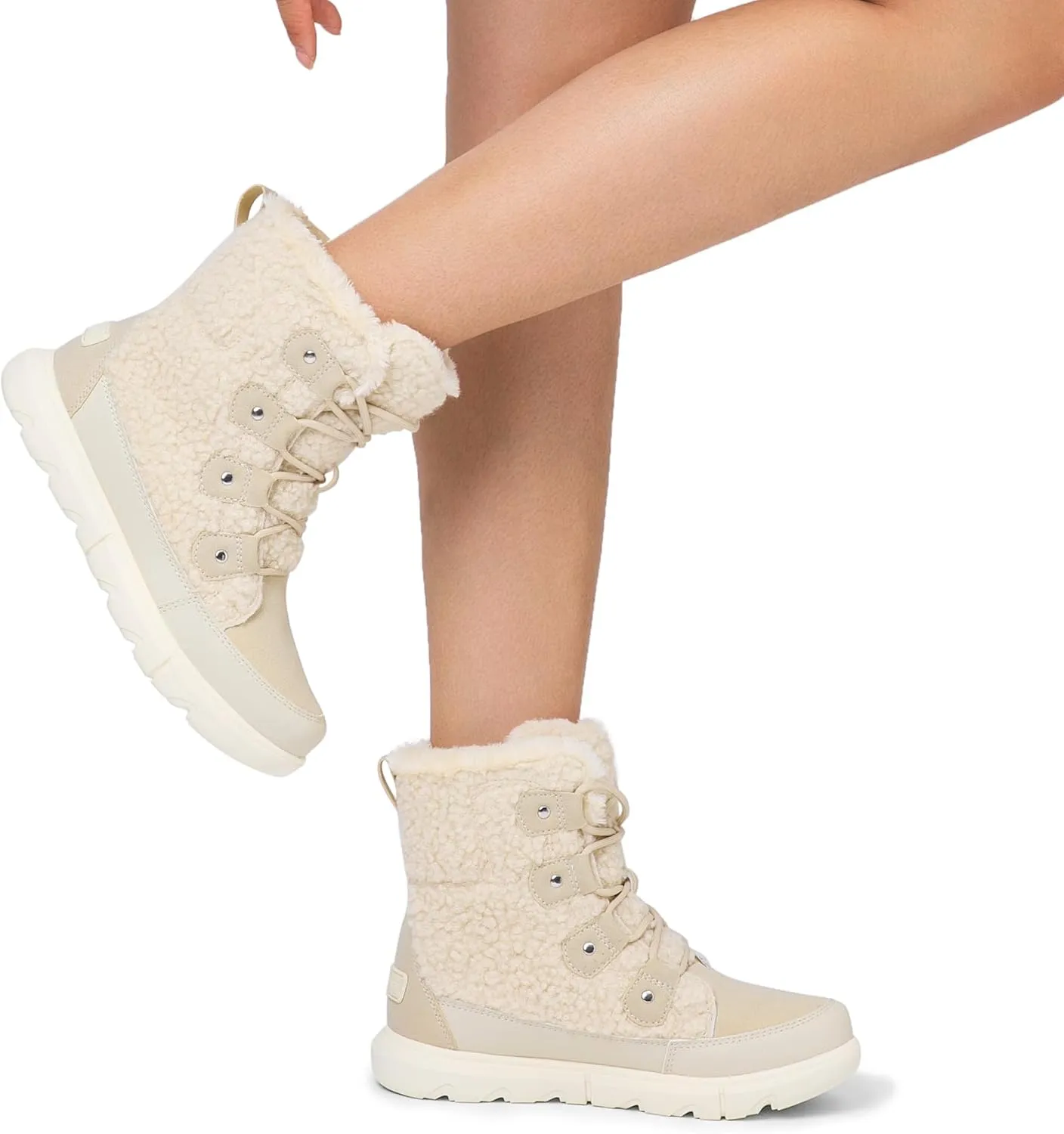 DREAM PAIRS Womens Winter Boots Cozy Faux Fur Anti-Slip Snow Boots Lace Up Comfort Stylish Ankle Booties for Cold Weather City Walk