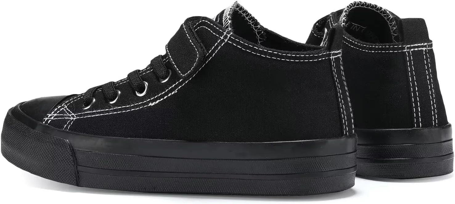 DSWED Toddler Little Kid Sneakers Boys and Girls Canvas Shoes High Top Casual Lightweight Classic Adjustable Strap Sneakers
