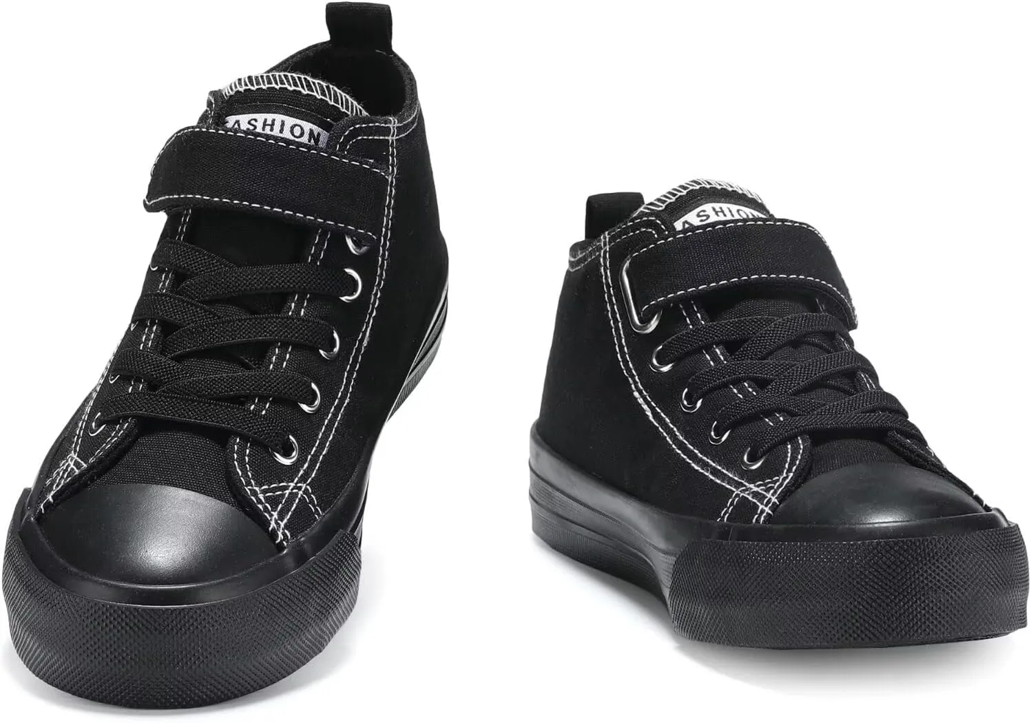 DSWED Toddler Little Kid Sneakers Boys and Girls Canvas Shoes High Top Casual Lightweight Classic Adjustable Strap Sneakers