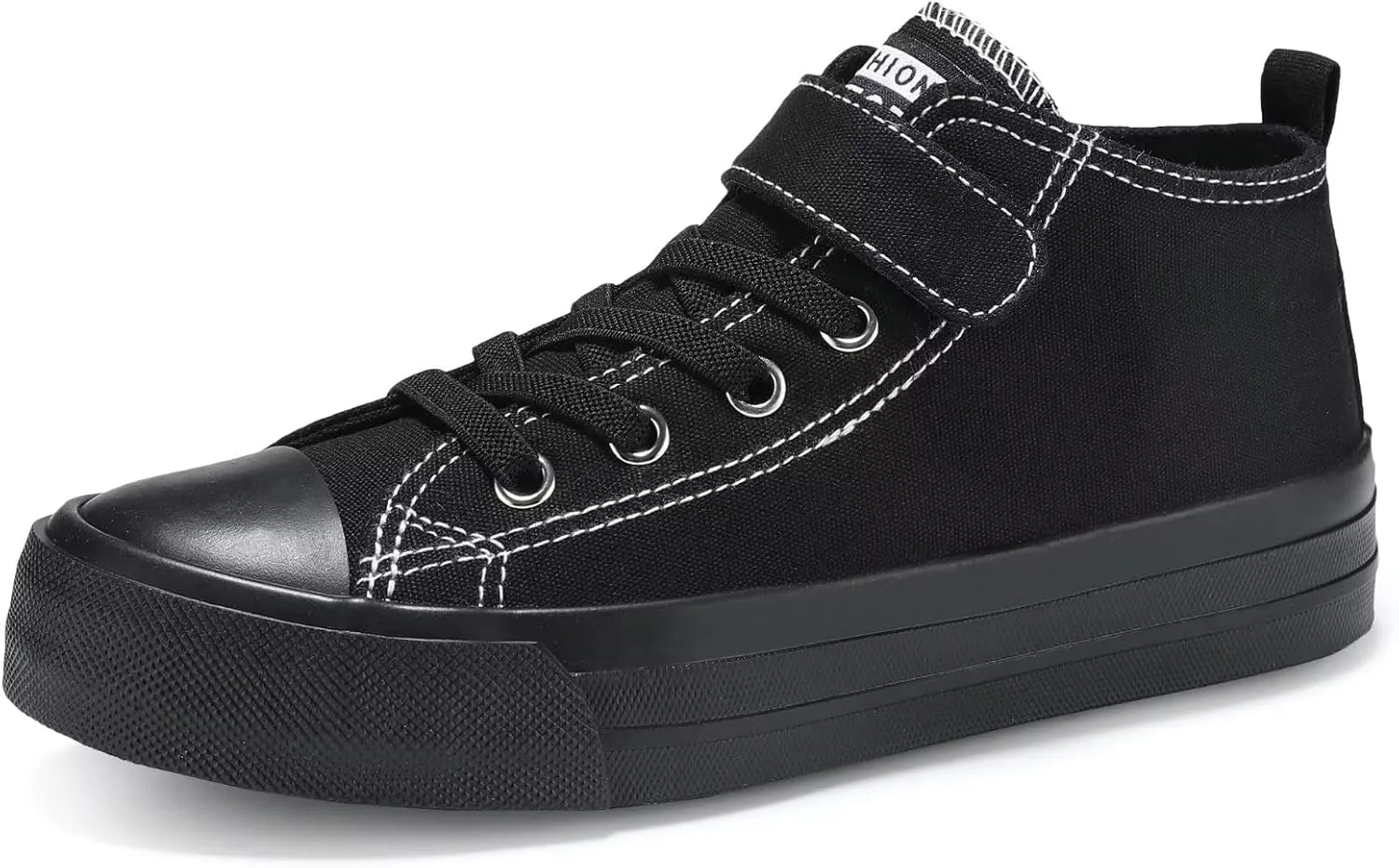 DSWED Toddler Little Kid Sneakers Boys and Girls Canvas Shoes High Top Casual Lightweight Classic Adjustable Strap Sneakers