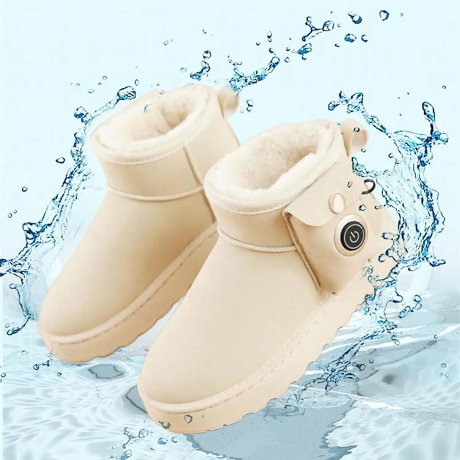 Electric Heating Boots, Heated Slippers Women, Warm Winter Cotton Shoes for Women, with 5000mah USB Rechargeable Battery