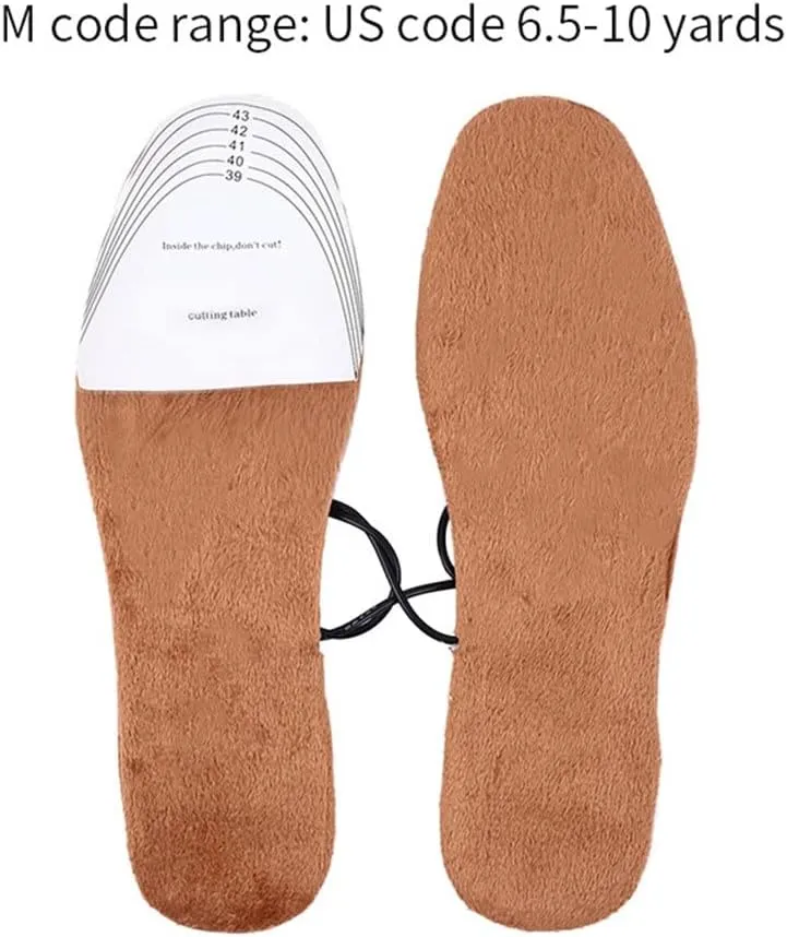 Electric Heating Insoles Winter Keep Warm Foot Shoes Heated for Shoes Boots Heater Warm Foot Pads(Women Size 36-41)