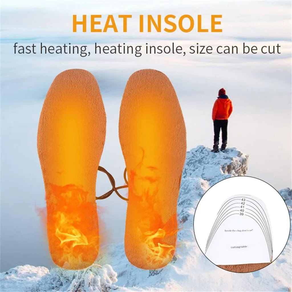 Electric Heating Insoles Winter Keep Warm Foot Shoes Heated for Shoes Boots Heater Warm Foot Pads(Women Size 36-41)