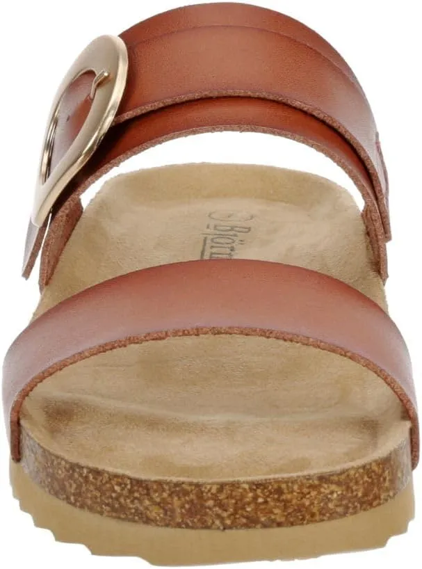 Elena - Women's Casual Two Strap Slip-On Footbed Sandals